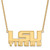 Lsu Tigers Silver Gold Plated Large Pendant Necklace