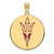 Arizona State Sun Devils Logo Art Sterling Silver Gold Plated Extra Large Disc Pendant