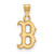 Boston Red Sox Sterling Silver Gold Plated Small Pendant