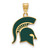 Michigan State Spartans Gold Plated Large Enameled Pendant