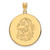 Georgia Bulldogs NCAA Ss Gold Plated Extra Large Disc NCAA Pendant