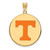 Tennessee Volunteers Sterling Silver Gold Plated Extra Large Enameled Disc Pendant