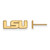 Lsu Tigers Sterling Silver Gold Plated Extra Small Post NCAA Earrings