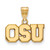 Ohio State Buckeyes NCAA Ss Gold Plated Medium NCAA Pendant