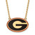 Georgia Bulldogs Sterling Silver Gold Plated Large Enameled Pendant Necklace