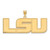 LSU Tigers Sterling Silver Gold Plated Extra Large Pendant