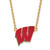 Wisconsin Badgers NCAA Large Enameled Pendant Necklace