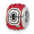 Ohio State Buckeyes Sterling Silver Charm Bead