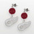 Detroit Red Wings Sterling Silver Crystal Ovation Earrings