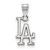 Los Angeles Dodgers Sterling Silver Small MLB Pendant