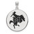 McNeese State Cowboys Sterling Silver Extra Large Enameled Disc Pendant