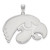 Iowa Hawkeyes Sterling Silver Extra Large NCAA Pendant