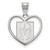 Vegas Golden Knights Sterling Silver Heart Charm