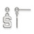 Michigan State Spartans Sterling Silver Dangle Ball Earrings
