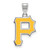 Pittsburgh Pirates Logo Art Sterling Silver Large Pendant