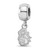 James Madison Dukes Logo Art Sterling Silver Xs Bead Pendant