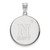 Navy Midshipmen Sterling Silver Large Disc Pendant