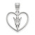 Arizona State Sun Devils Sterling Silver Heart Pendant