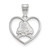 East Carolina Pirates Sterling Silver Heart Pendant