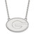 Georgia Bulldogs College Sterling Silver Large Pendant Necklace