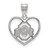 Ohio State Buckeyes Sterling Silver Heart Pendant