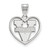 Virginia Cavaliers College Sterling Silver Heart Pendant
