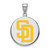 San Diego Padres Sterling Silver Large Enamel Disc Pendant