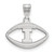 Illinois Fighting Illini Sterling Silver Football Pendant