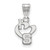 North Carolina State Wolfpack Sterling Silver Small I Love Logo Pendant