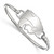 Kansas State Wildcats Logo Art Sterling Silver Bangle Bracelet
