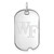 Wake Forest Demon Deacons Sterling Silver Small Dog Tag