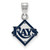 Tampa Bay Rays Sterling Silver Small Enamel Pendant