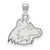 Northern Illinois Huskies Sterling Silver Small Pendant