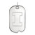 Illinois Fighting Illini Sterling Silver Large Dog Tag