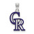 Colorado Rockies Logo Art Sterling Silver Medium Pendant