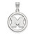 Michigan Wolverines Sterling Silver Circle Pendant