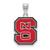 North Carolina State Wolfpack Logo Art Sterling Silver Lg Pendant