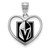 Vegas Golden Knights Logo Art Sterling Silver Heart Charm