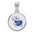 Kansas Jayhawks Sterling Silver Medium Enameled Disc Pendant