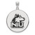 Northern Illinois Huskies Sterling Silver Extra Large Enameled Disc Pendant