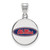 Mississippi Rebels Sterling Silver Medium Enameled Disc Pendant