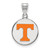 Tennessee Volunteers Sterling Silver Medium Enameled Disc Pendant