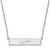 Washington Nationals Logo Art Sterling Silver Bar Necklace