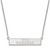 Texas Rangers Sterling Silver Bar Necklace