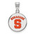 Syracuse Orange Sterling Silver Medium Enameled Disc Pendant