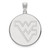 West Virginia Mountaineers Sterling Silver Extra Large Disc Pendant