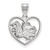 South Carolina Gamecocks Sterling Silver Heart Pendant