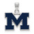 Michigan Wolverines Logo Art Sterling Silver Small Pendant