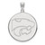 Kansas State Wildcats Sterling Silver Extra Large Disc NCAA Pendant