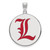 Louisville Cardinals Sterling Silver Large Enamel Disc Pendant